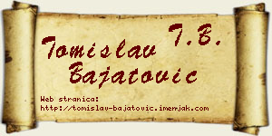 Tomislav Bajatović vizit kartica